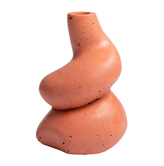 Pink concrete Glob candle holder